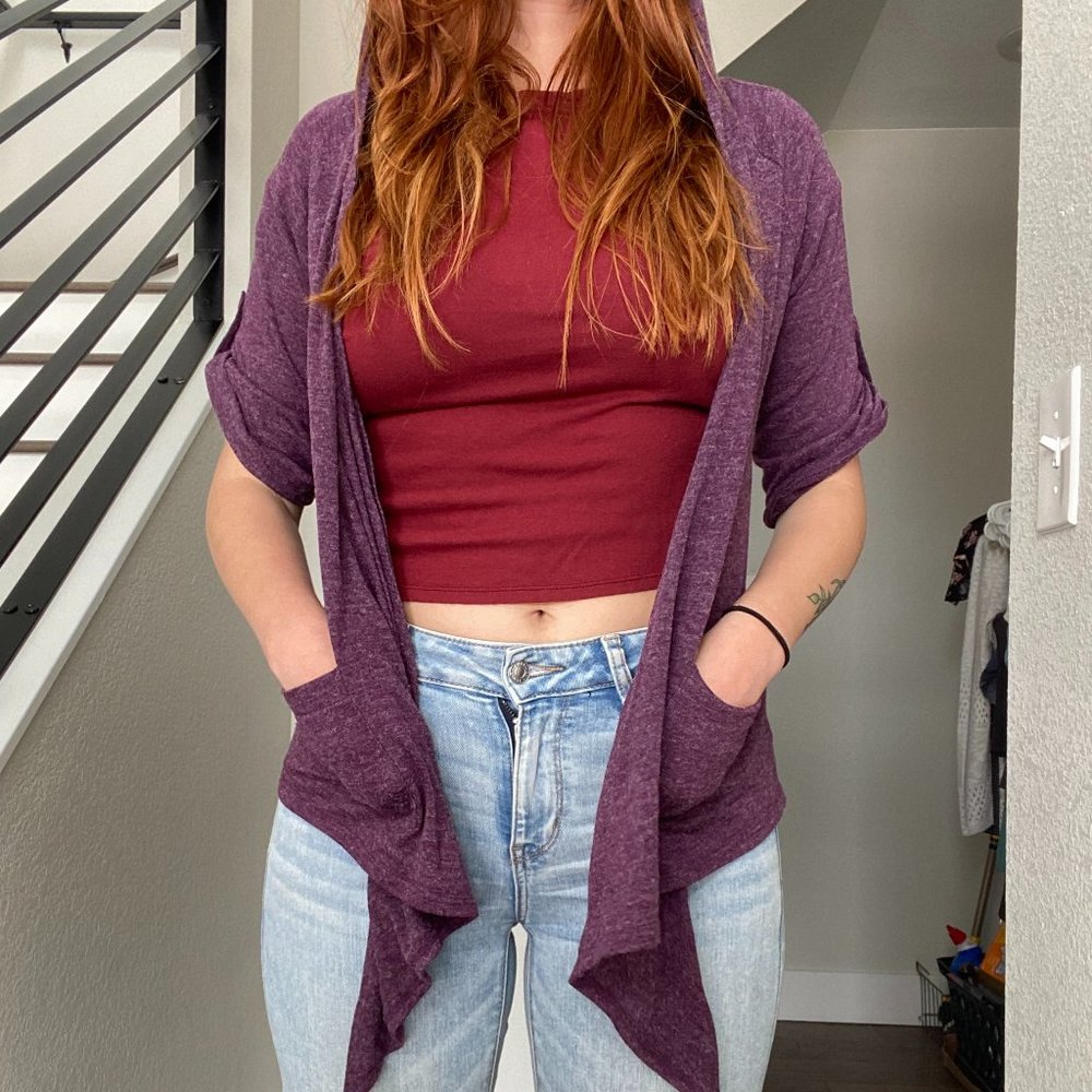 Long Hooded Cardigan